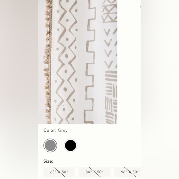 Anthropologie Shayla Curtain 50 x 96 One Panel NWT - Picture 4 of 13